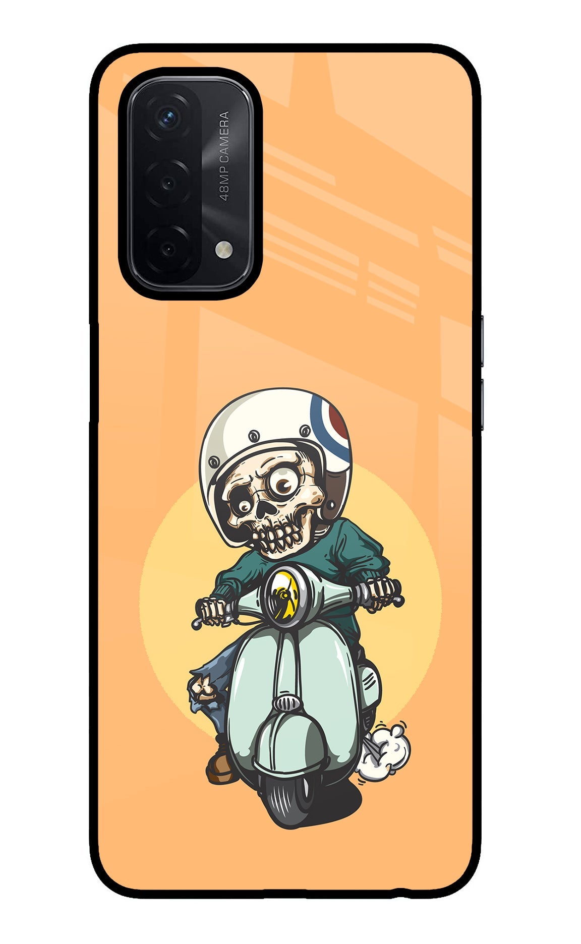 Undead Biker Oppo A74 5G Glass Case