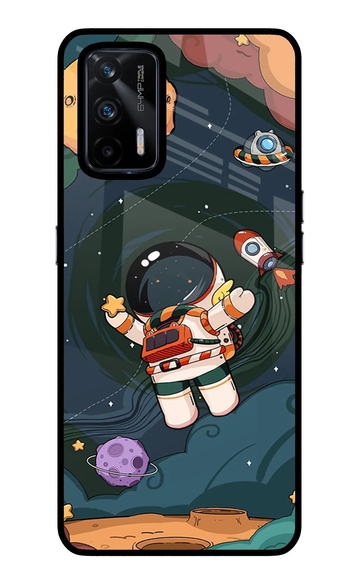 Cartoon Astronaut Realme X7 Max Back Cover