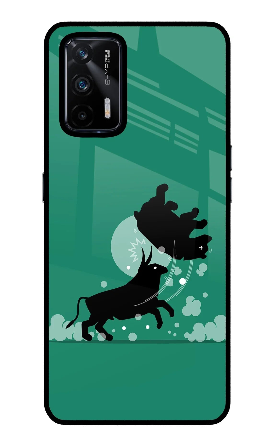 Bull Conqueror Realme X7 Max Glass Case