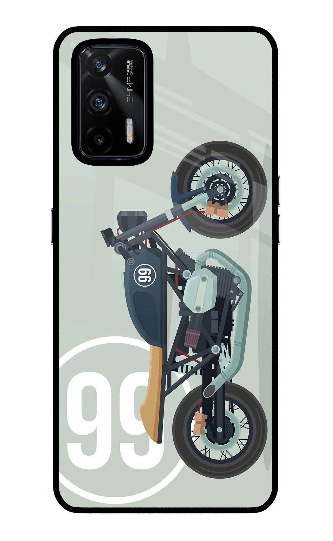 Classic Cafe Racer 99 Realme X7 Max Glass Case