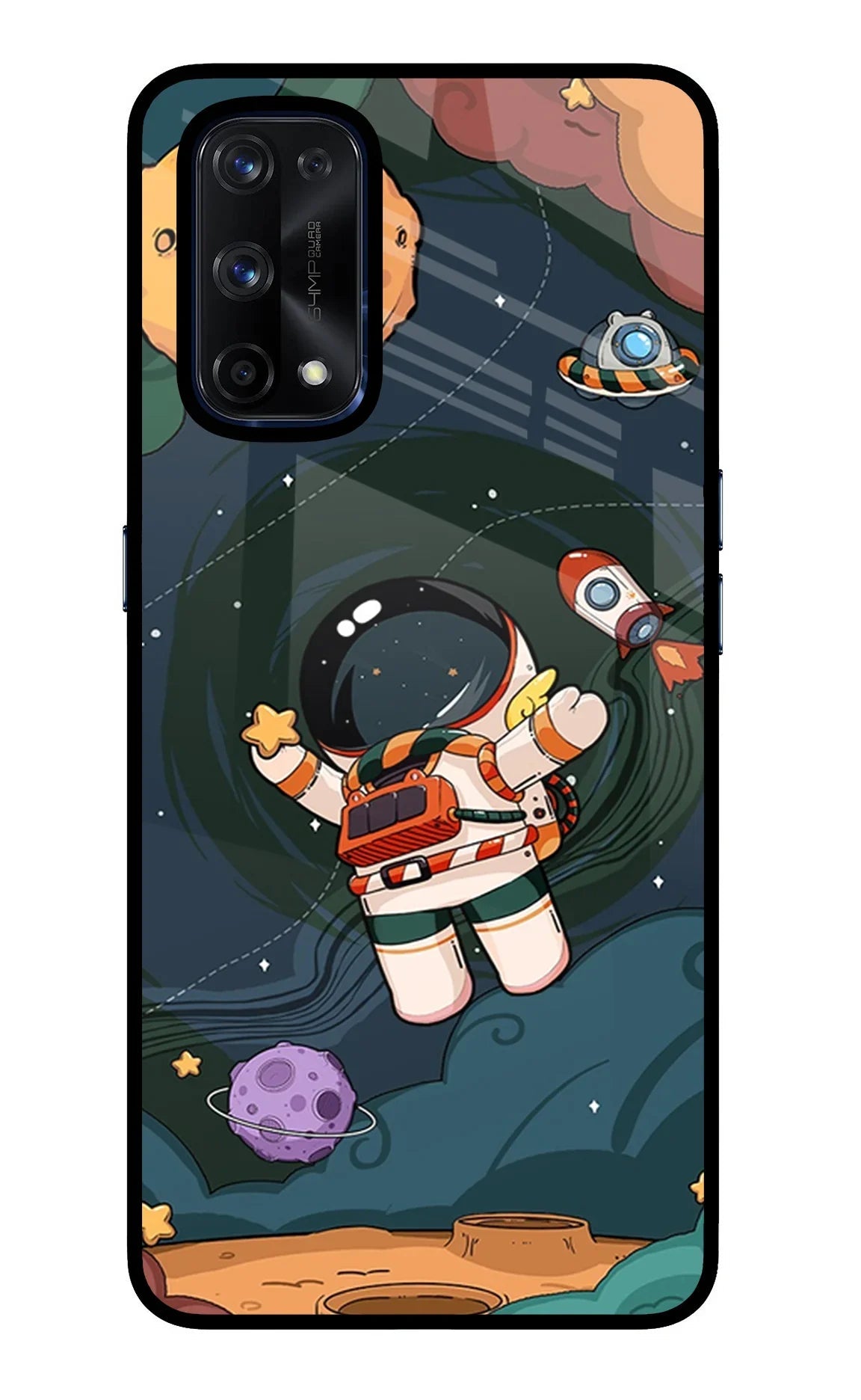 Cartoon Astronaut Realme X7 Pro Back Cover