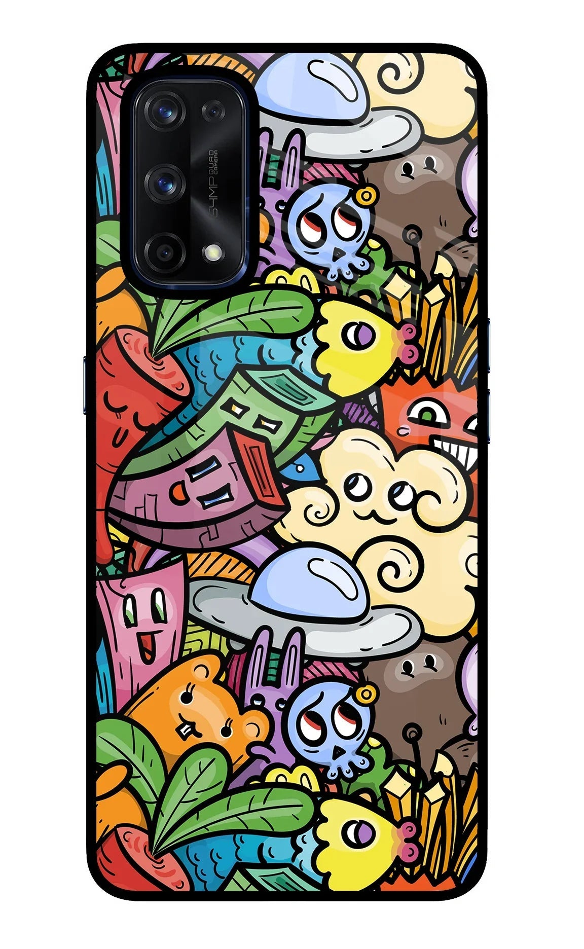 Veggie Doodle Realme X7 Pro Glass Case