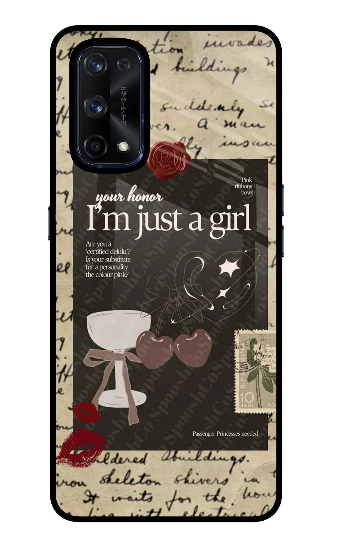 I am just a girl Realme X7 Pro Glass Case