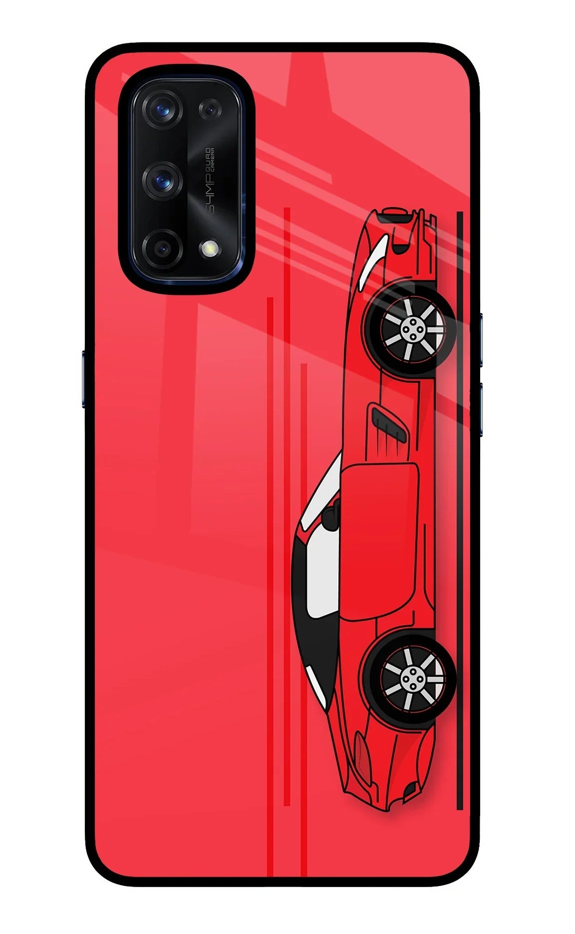 Red Velocity Realme X7 Pro Glass Case