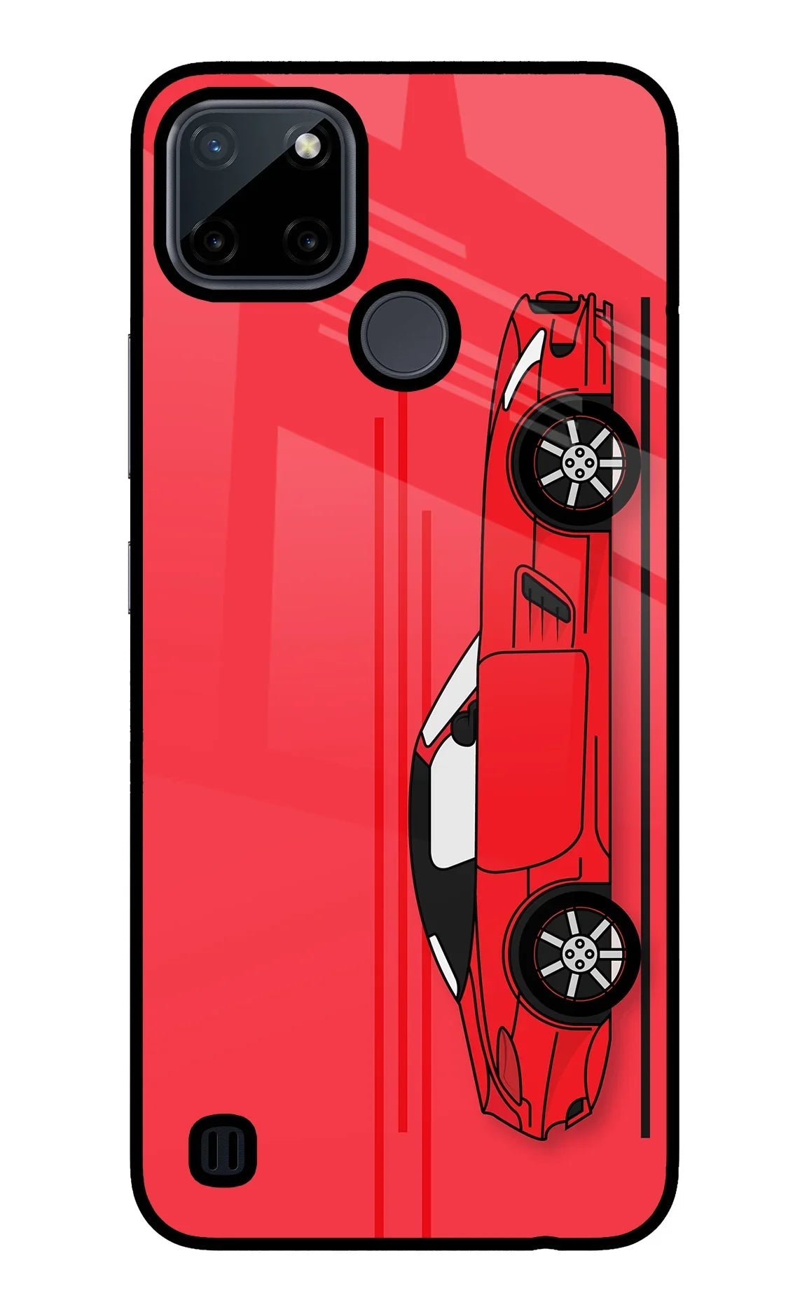 Red Velocity Realme C21Y/C25Y Glass Case