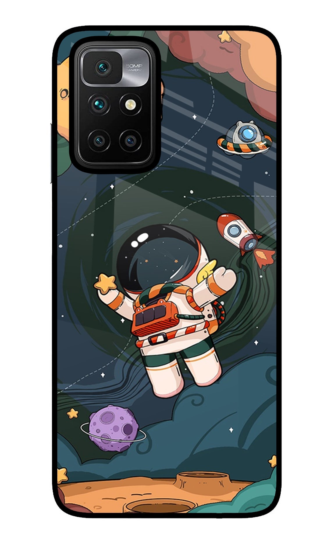 Cartoon Astronaut Redmi 10 Prime Back Cover