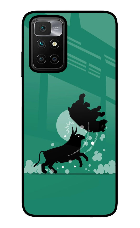 Bull Conqueror Redmi 10 Prime Glass Case