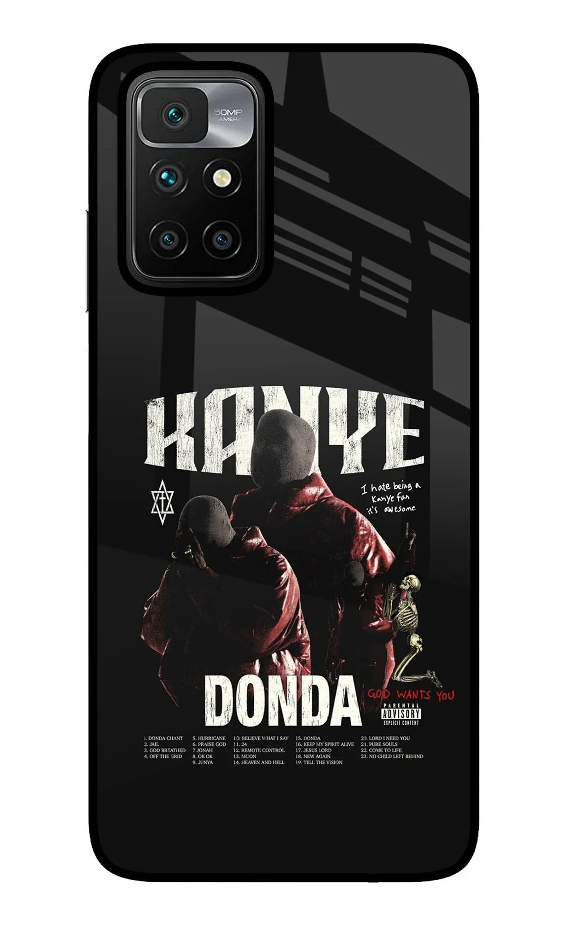 Donda Kanye West Redmi 10 Prime Glass Case