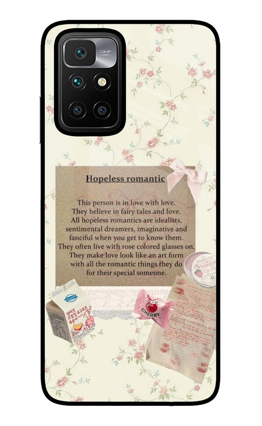 Hopeless Romantic Redmi 10 Prime Glass Case
