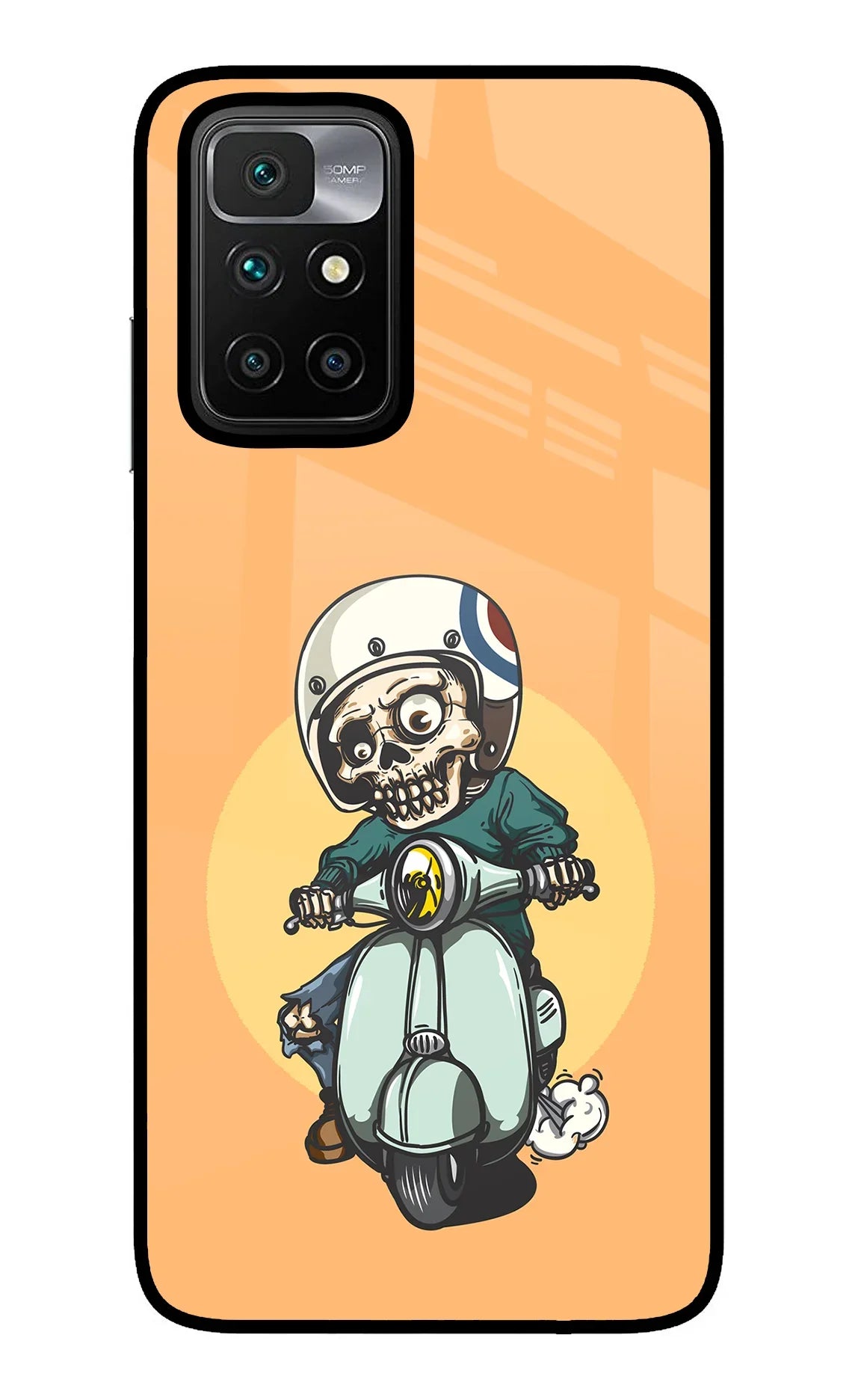 Undead Biker Redmi 10 Prime Glass Case