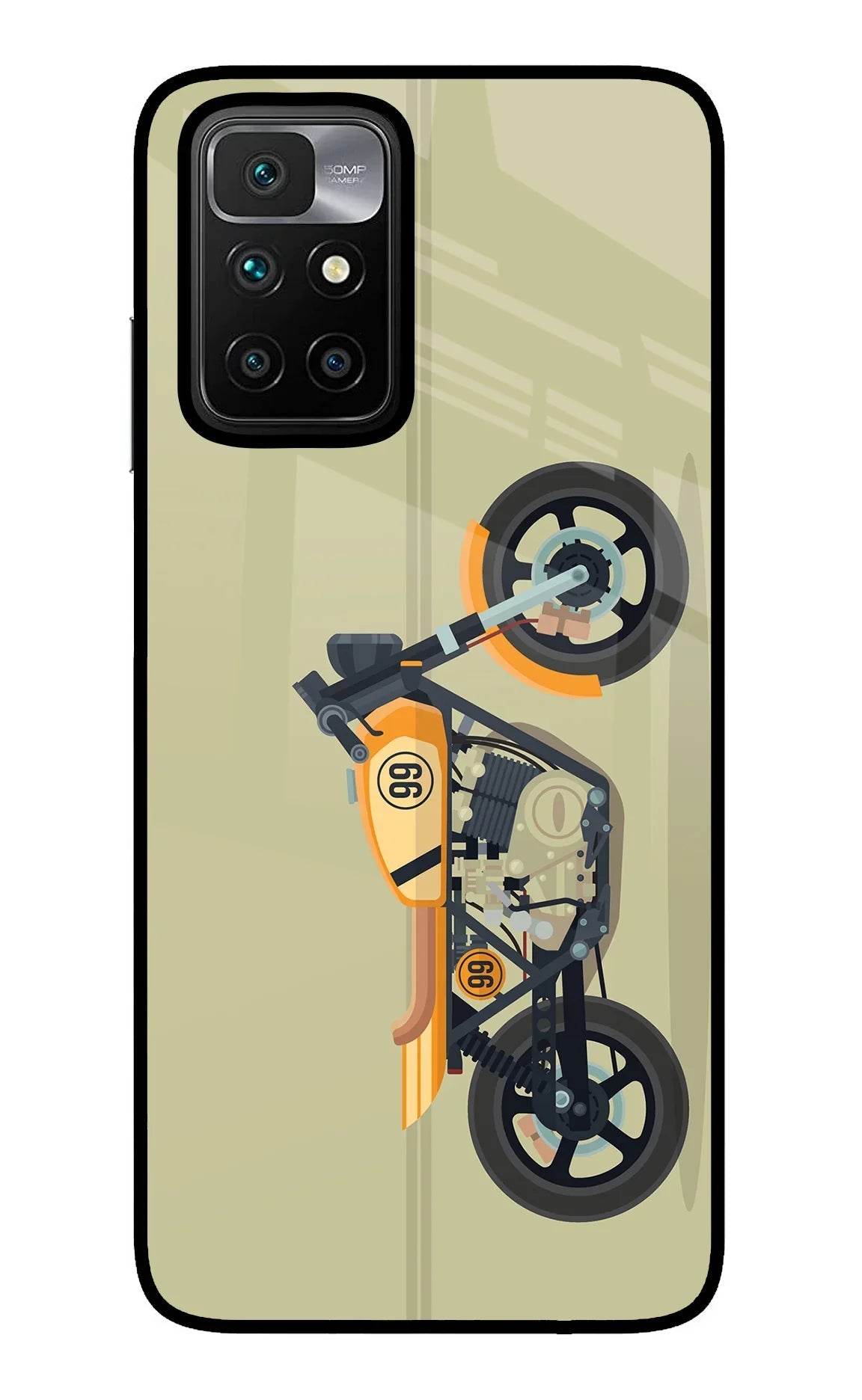Vertical Speedster Redmi 10 Prime Glass Case