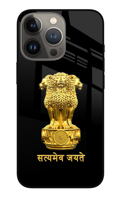 Satyamev Jayate Golden iPhone 13 Pro Max Back Cover