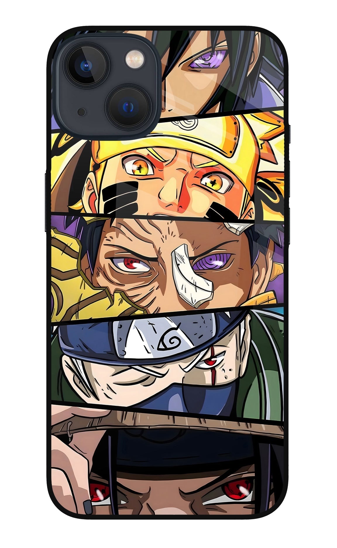 Naruto Character iPhone 13 Mini Glass Case