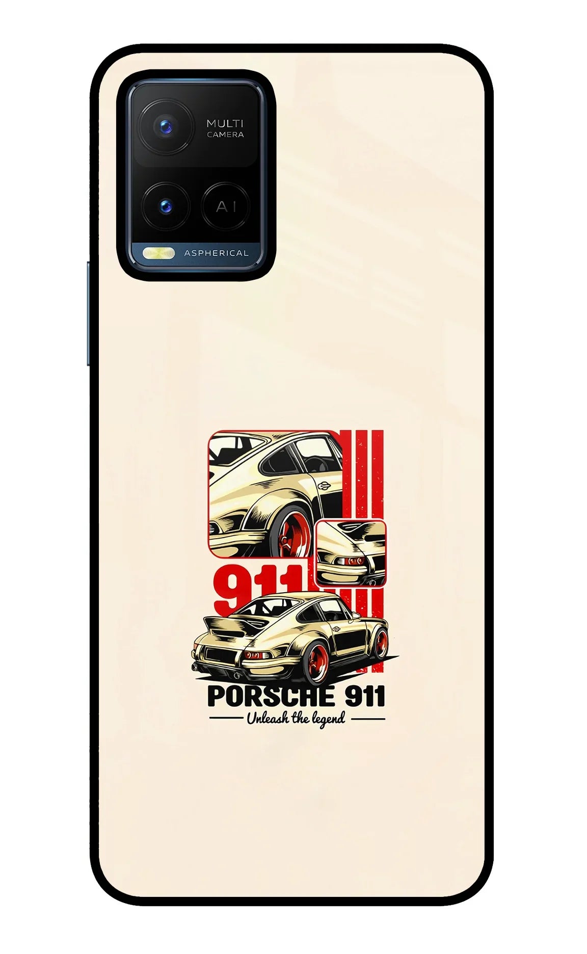 Classic Porsche 911 Vivo Y21/Y21s/Y33s Glass Case