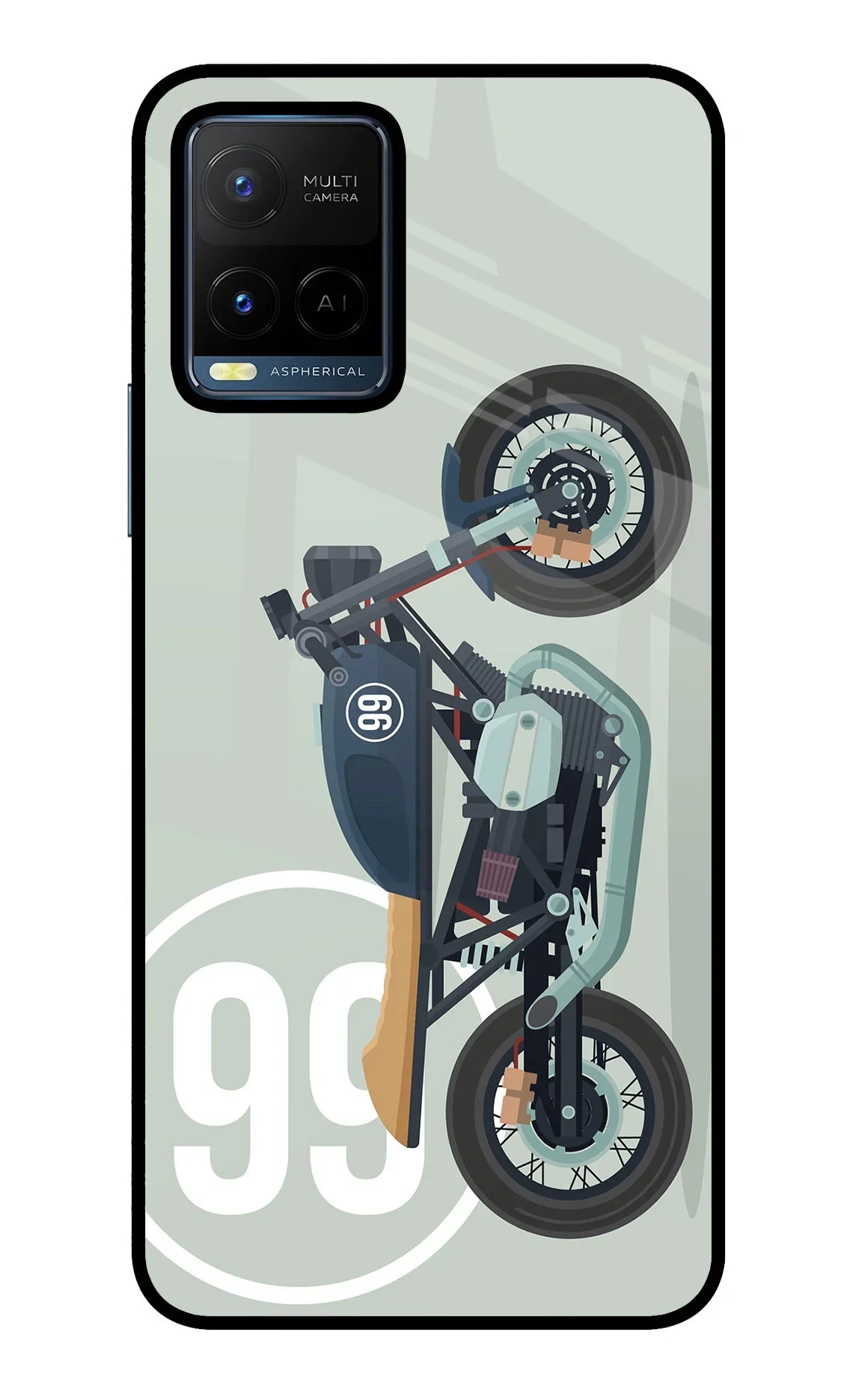 Classic Cafe Racer 99 Vivo Y21/Y21s/Y33s Glass Case