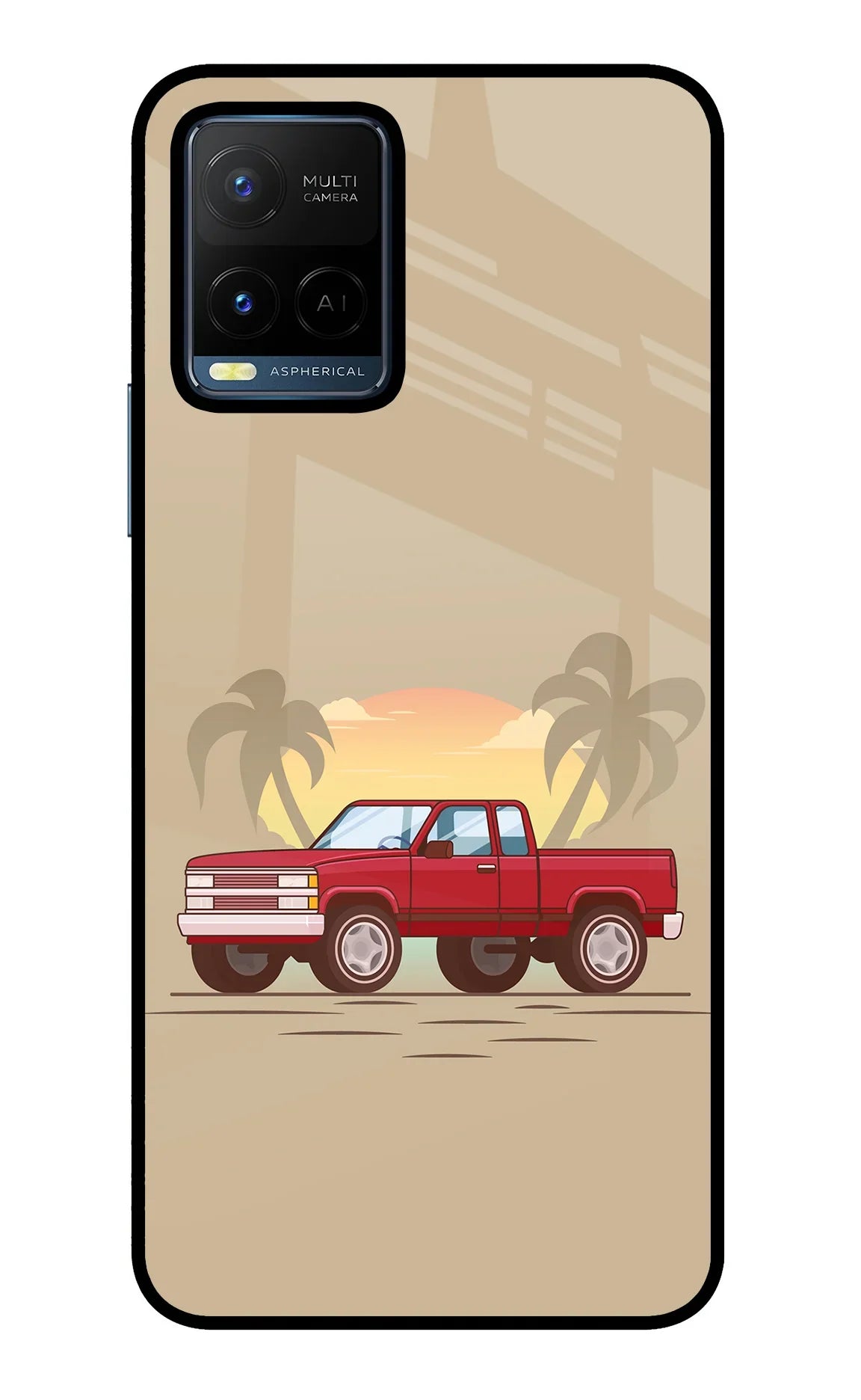 Desert Classic Drive Vivo Y21/Y21s/Y33s Glass Case