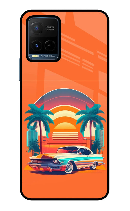 Palm Drive 80s Vivo Y21/Y21s/Y33s Glass Case