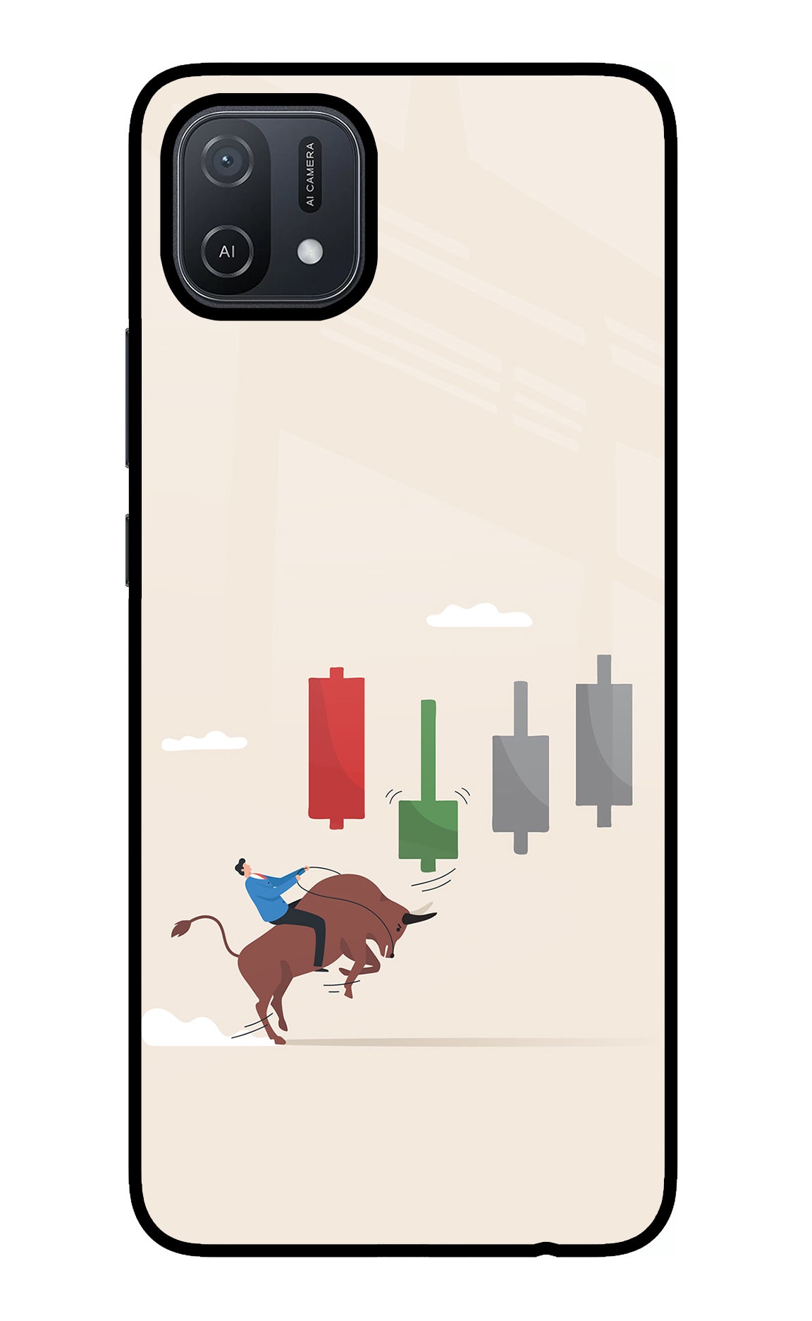 Bull Trading Momentum Oppo A16 Glass Case