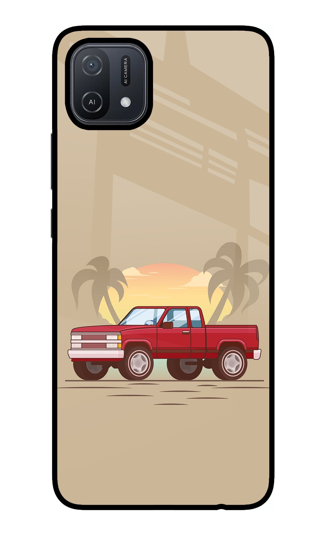 Desert Classic Drive Oppo A16 Glass Case
