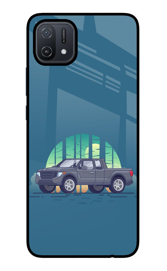 Retro Garage Vibe Oppo A16 Glass Case