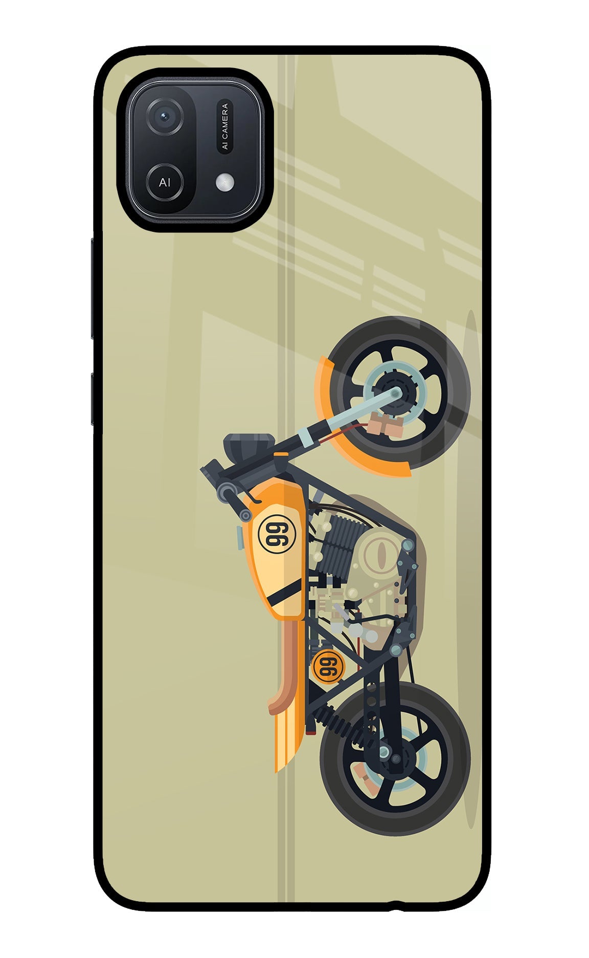 Vertical Speedster Oppo A16 Back Cover