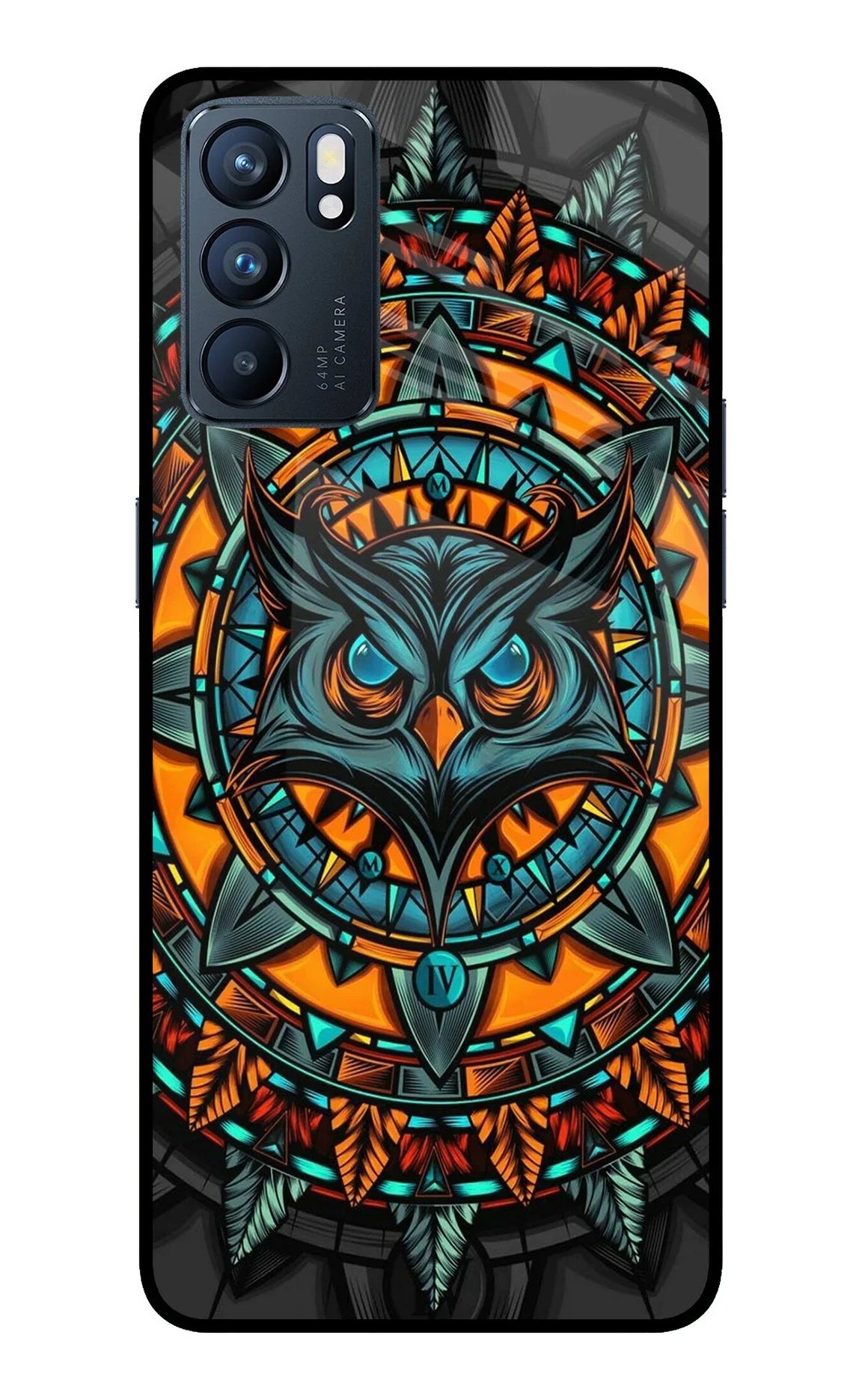 Angry Owl Art Oppo Reno6 5G Back Cover