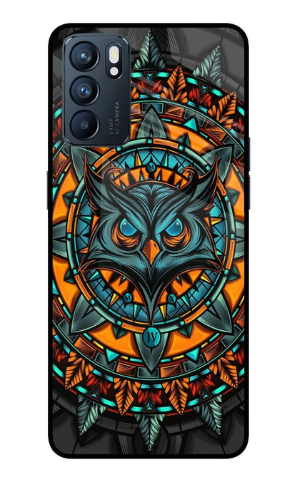 Angry Owl Art Oppo Reno6 5G Back Cover