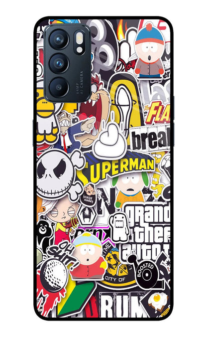 Sticker Bomb Oppo Reno6 5G Back Cover