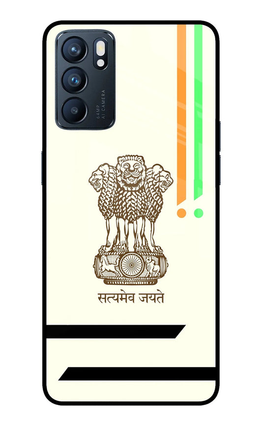 Satyamev Jayate Brown Logo Oppo Reno6 5G Back Cover