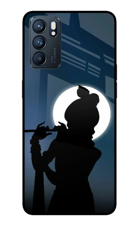 Shri Krishna Silhouette Oppo Reno6 5G Glass Case