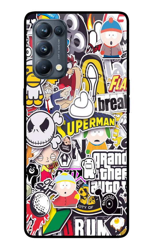 Sticker Bomb Oppo Reno5 Pro 5G Back Cover