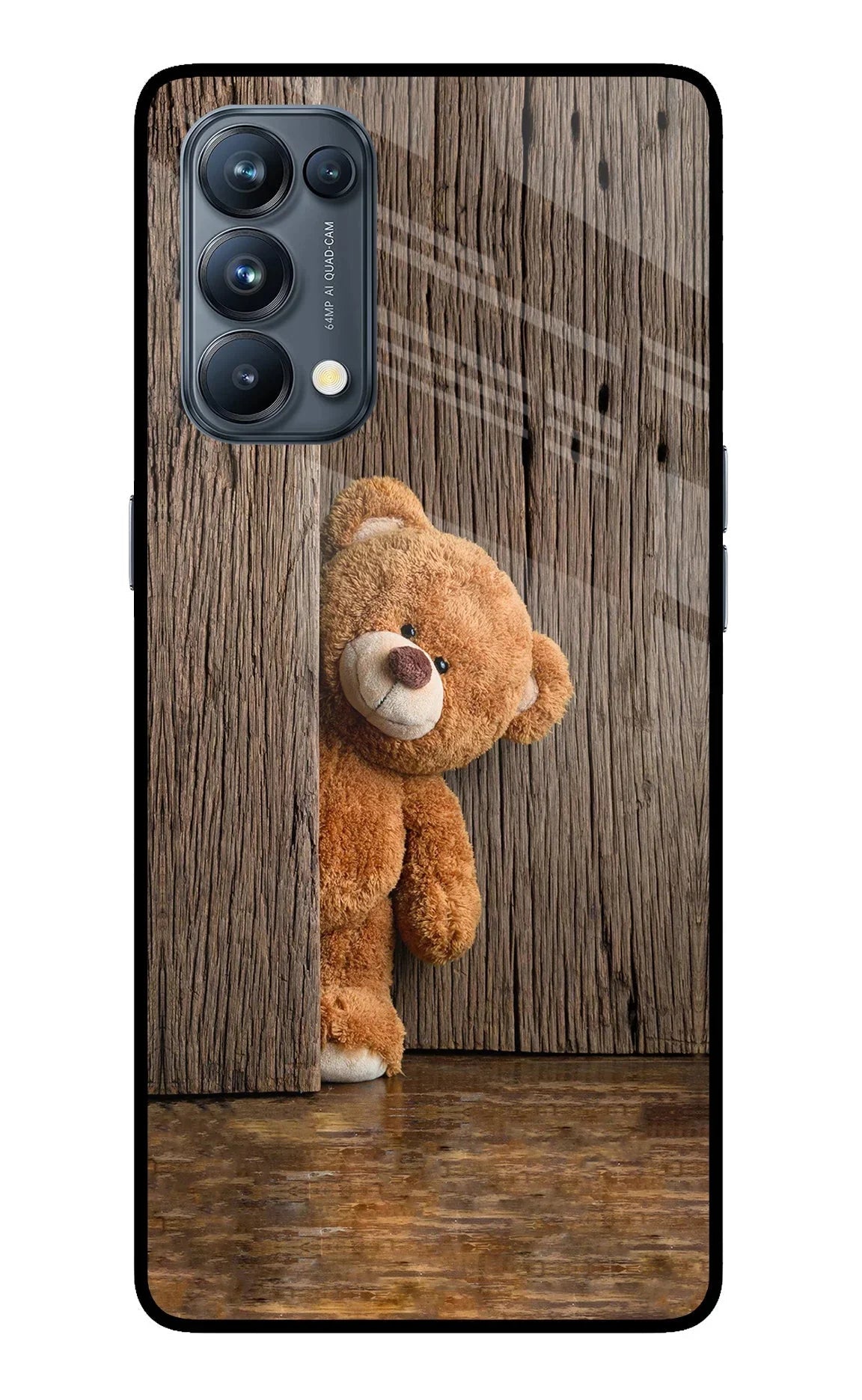 Teddy Wooden Oppo Reno5 Pro 5G Back Cover
