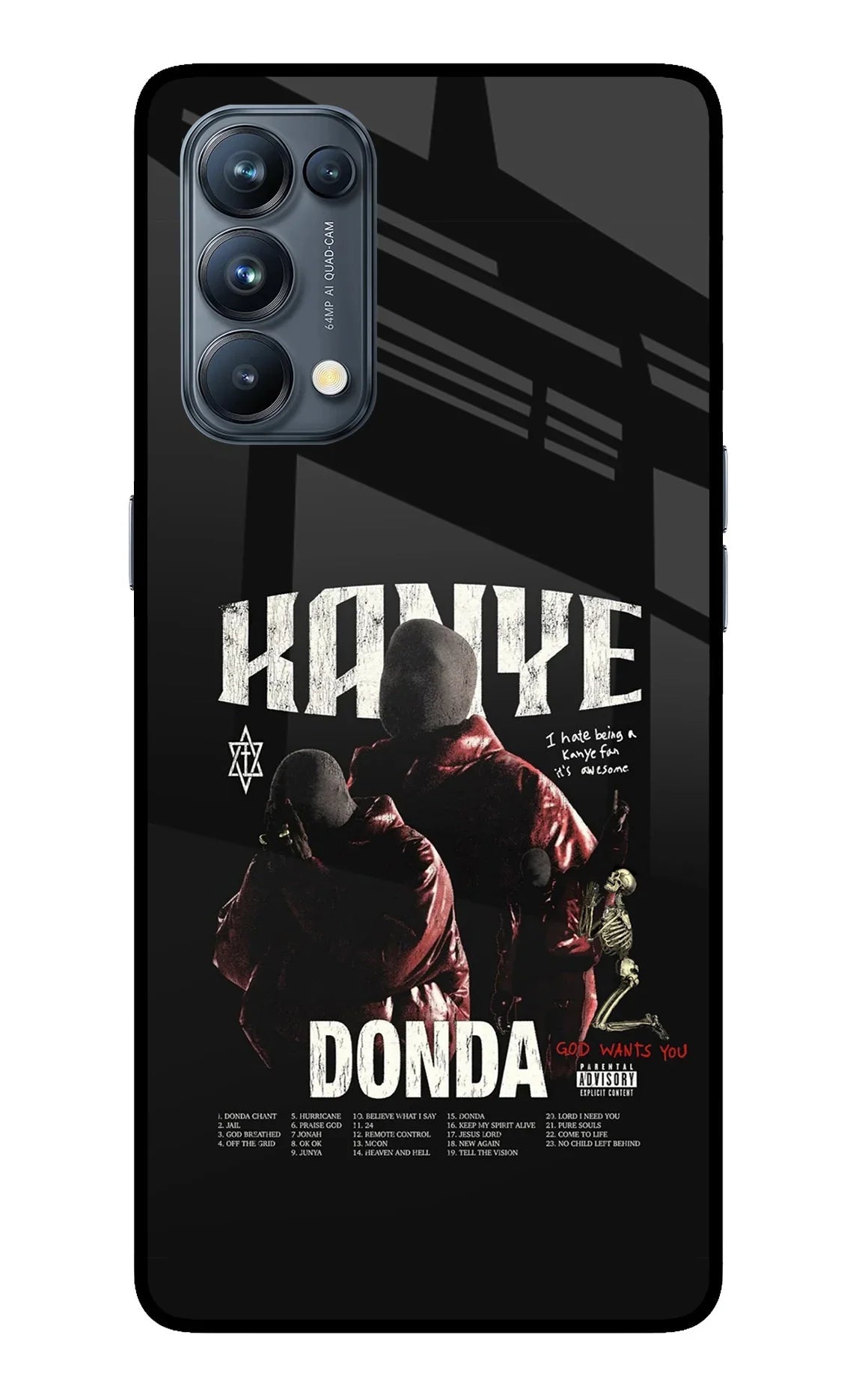 Donda Kanye West Oppo Reno5 Pro 5G Glass Case