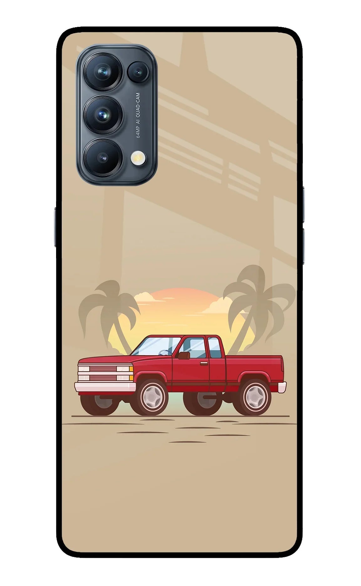 Desert Classic Drive Oppo Reno5 Pro 5G Glass Case
