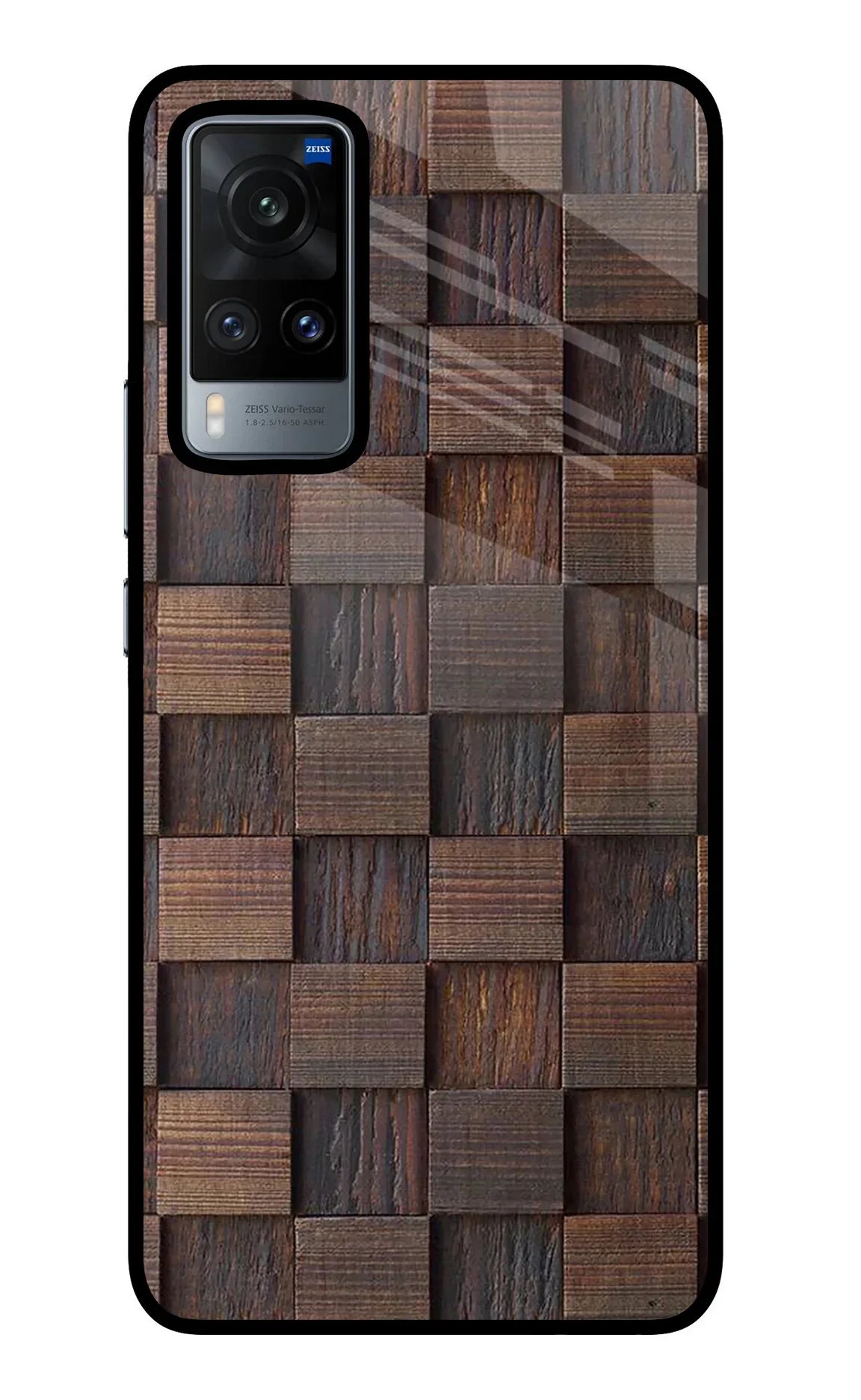 Wooden Cube Design Vivo X60 Back Cover