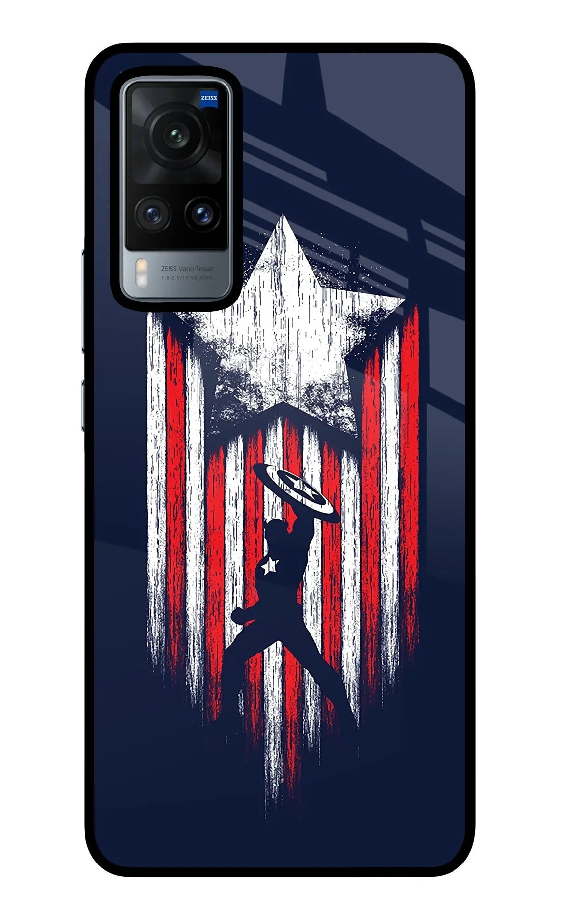 Captain America Marvel Art Vivo X60 Glass Case