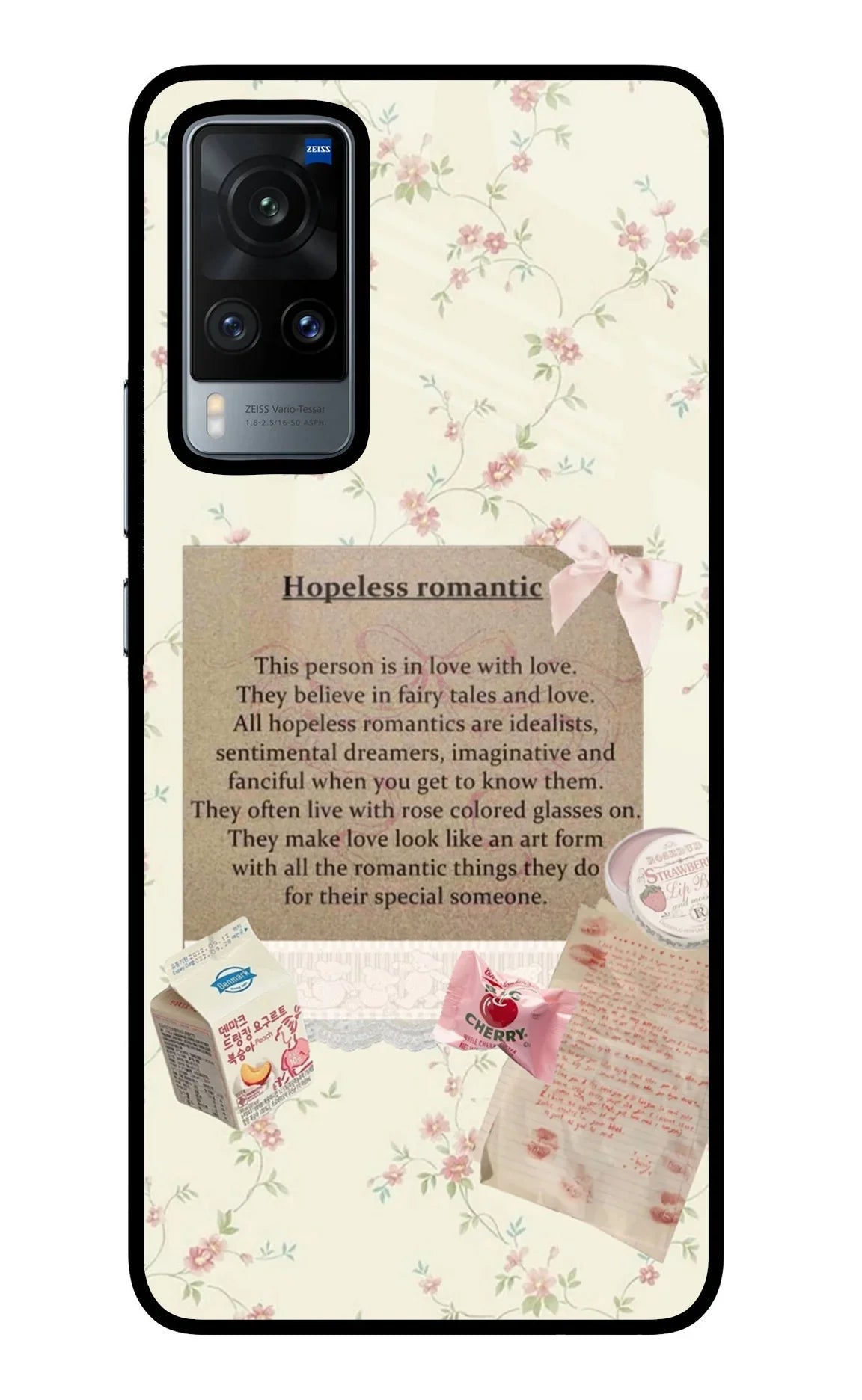 Hopeless Romantic Vivo X60 Glass Case