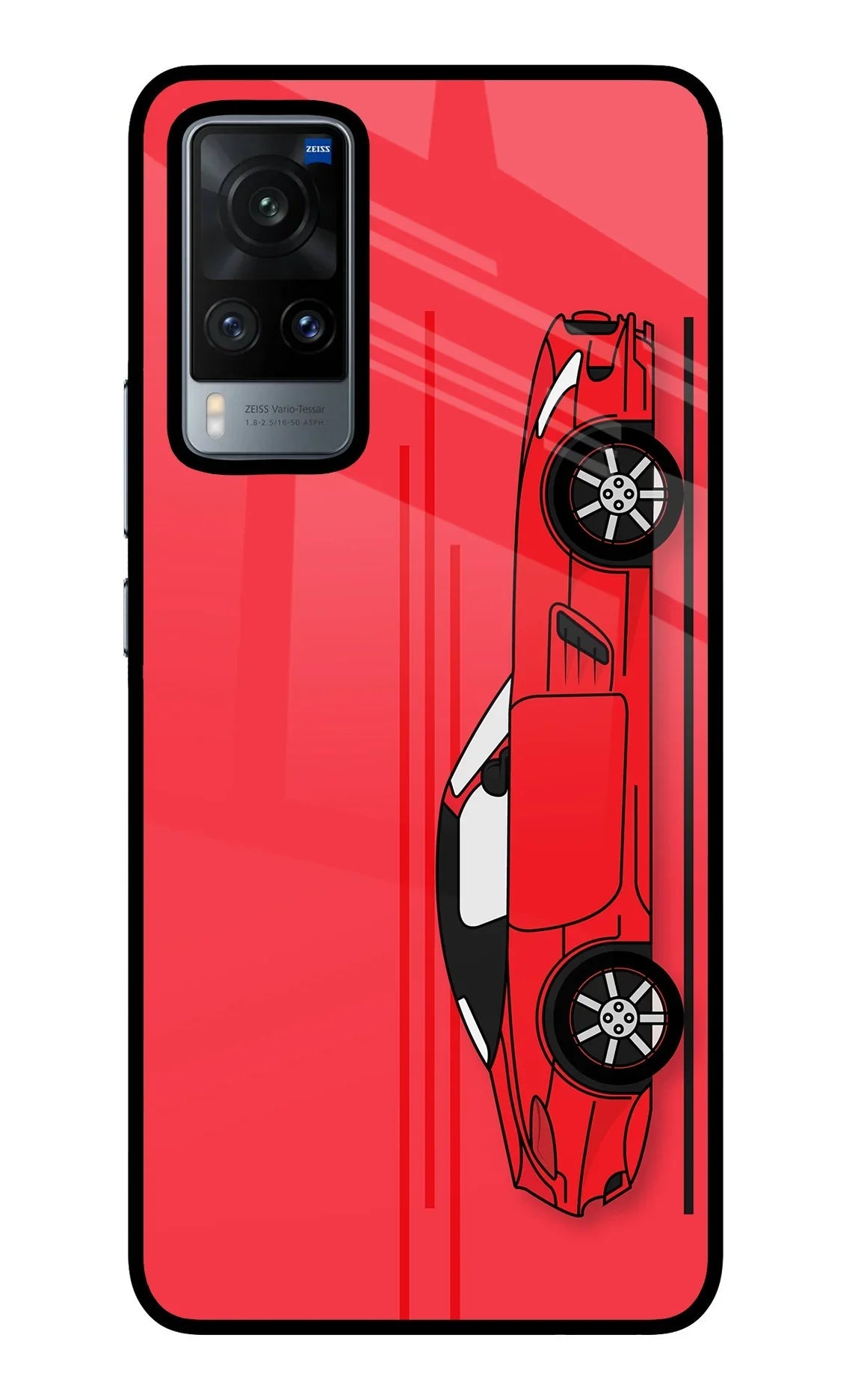 Red Velocity Vivo X60 Glass Case