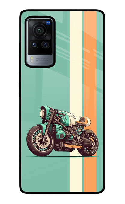 Striped Moto Drift Vivo X60 Pro Back Cover