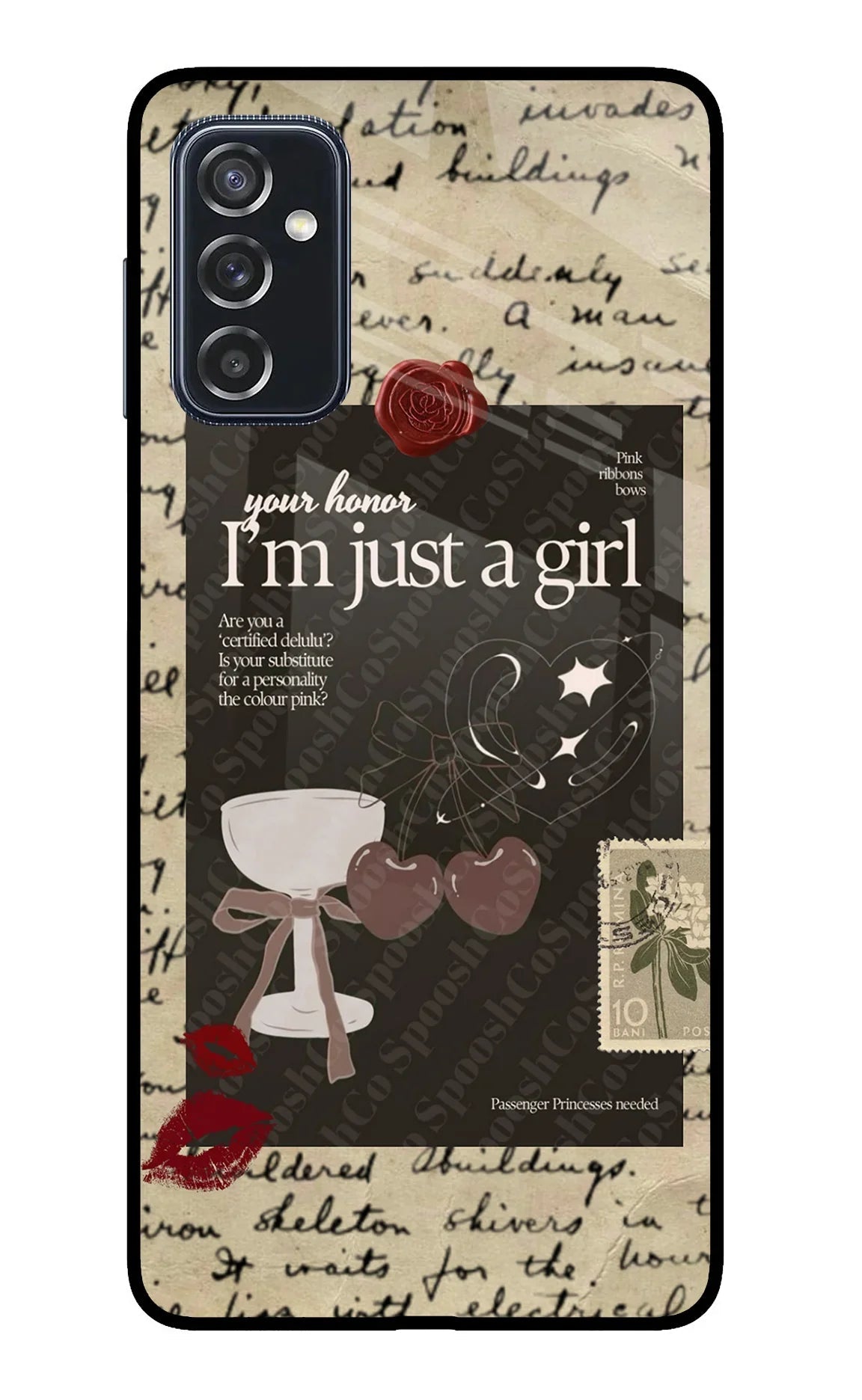 I am just a girl Samsung M52 5G Glass Case