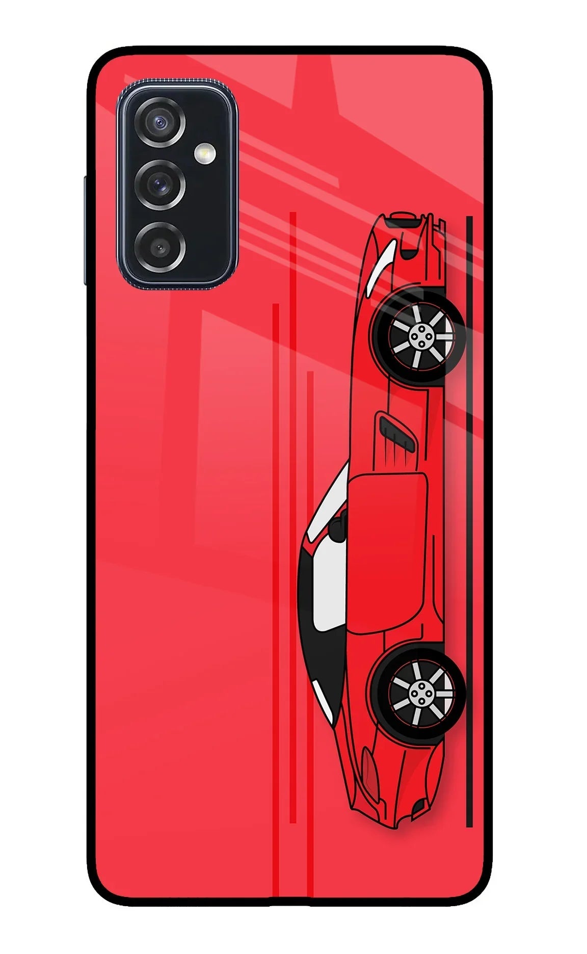 Red Velocity Samsung M52 5G Glass Case