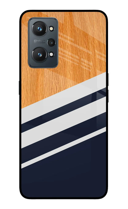 Blue and white wooden Realme GT NEO 2/Neo 3T Back Cover