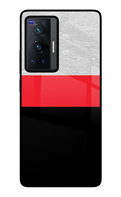 Tri Color Pattern Vivo X70 Pro Back Cover