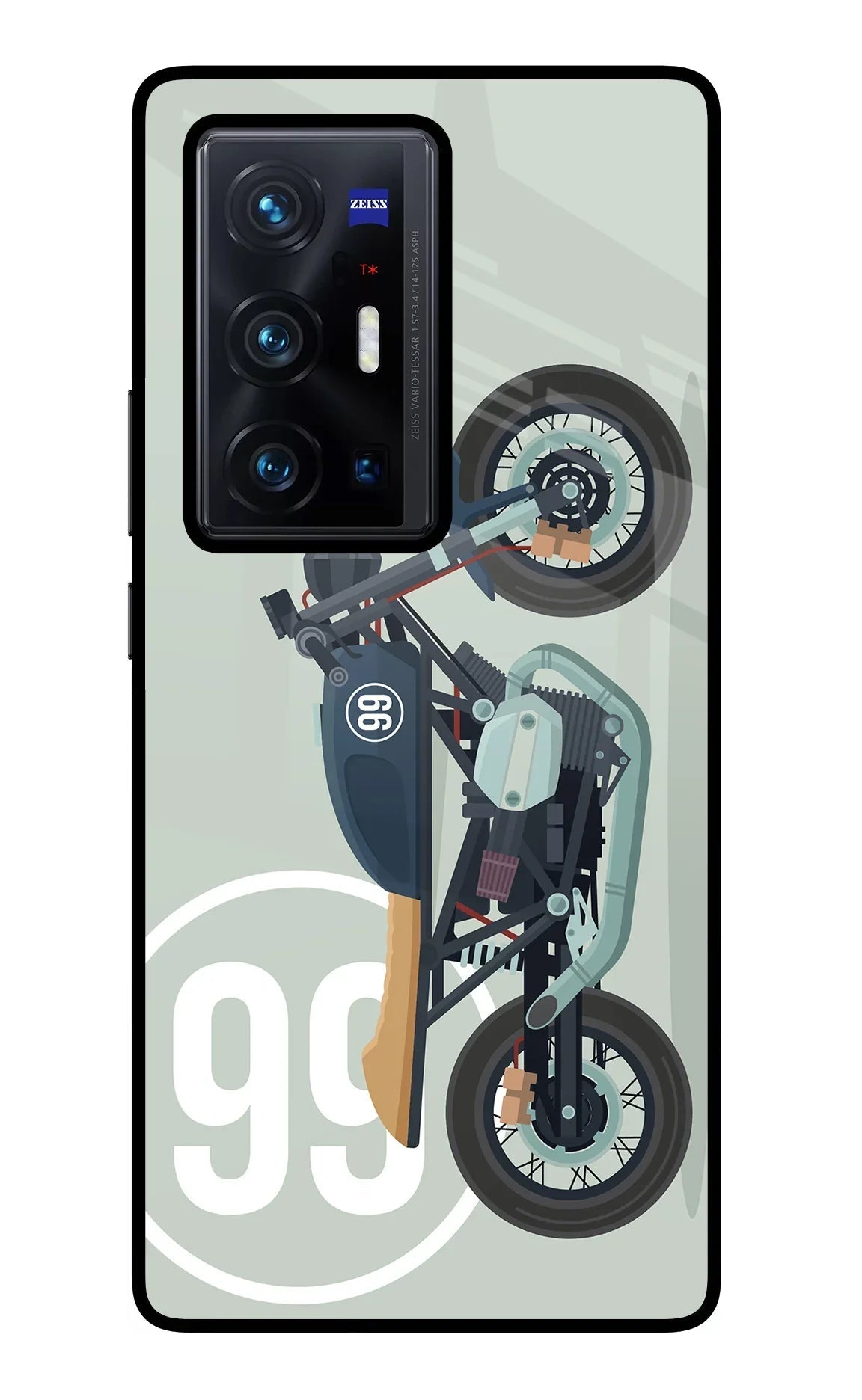 Classic Cafe Racer 99 Vivo X70 Pro+ Glass Case