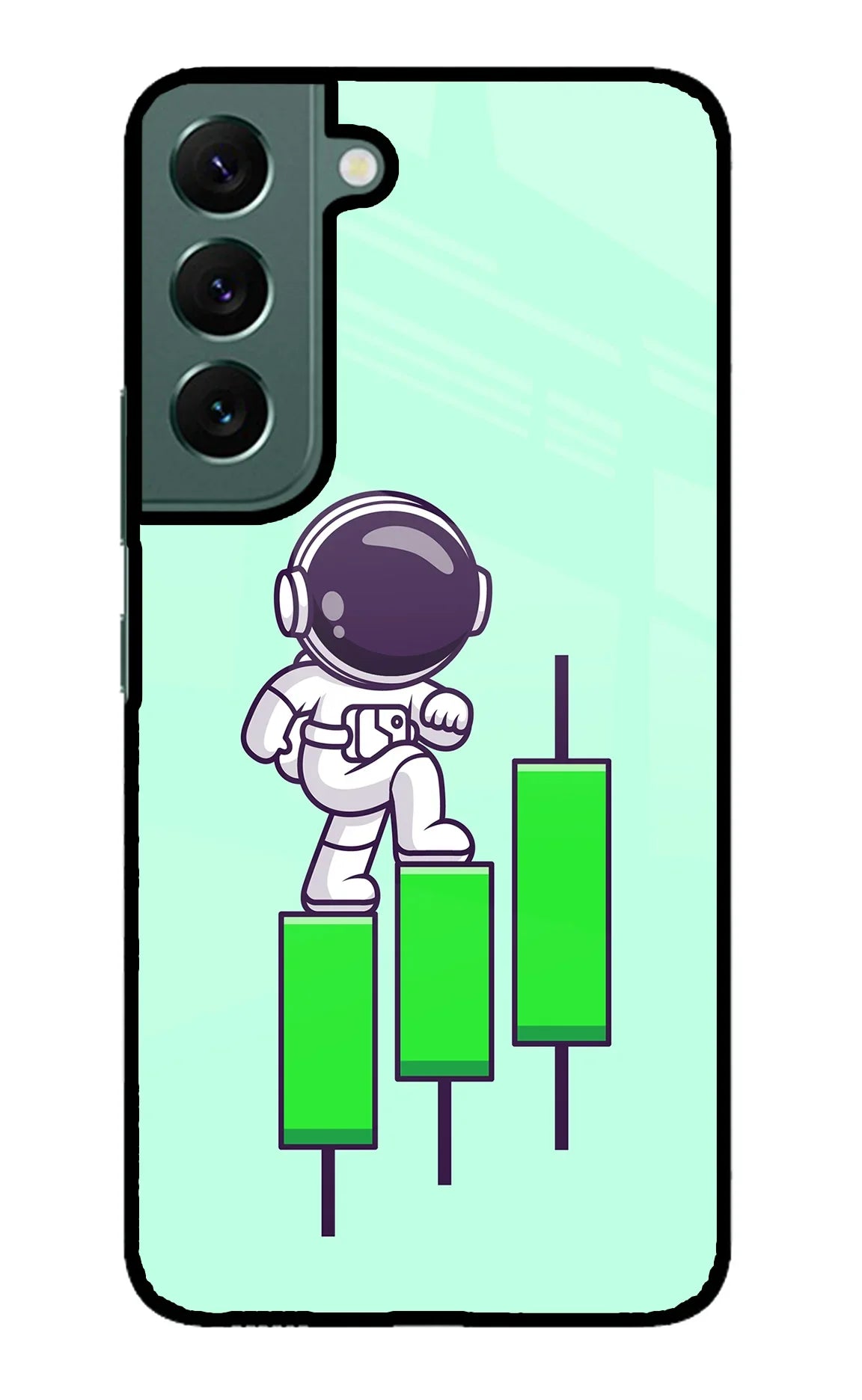 Astronaut Trader Samsung S22 Glass Case