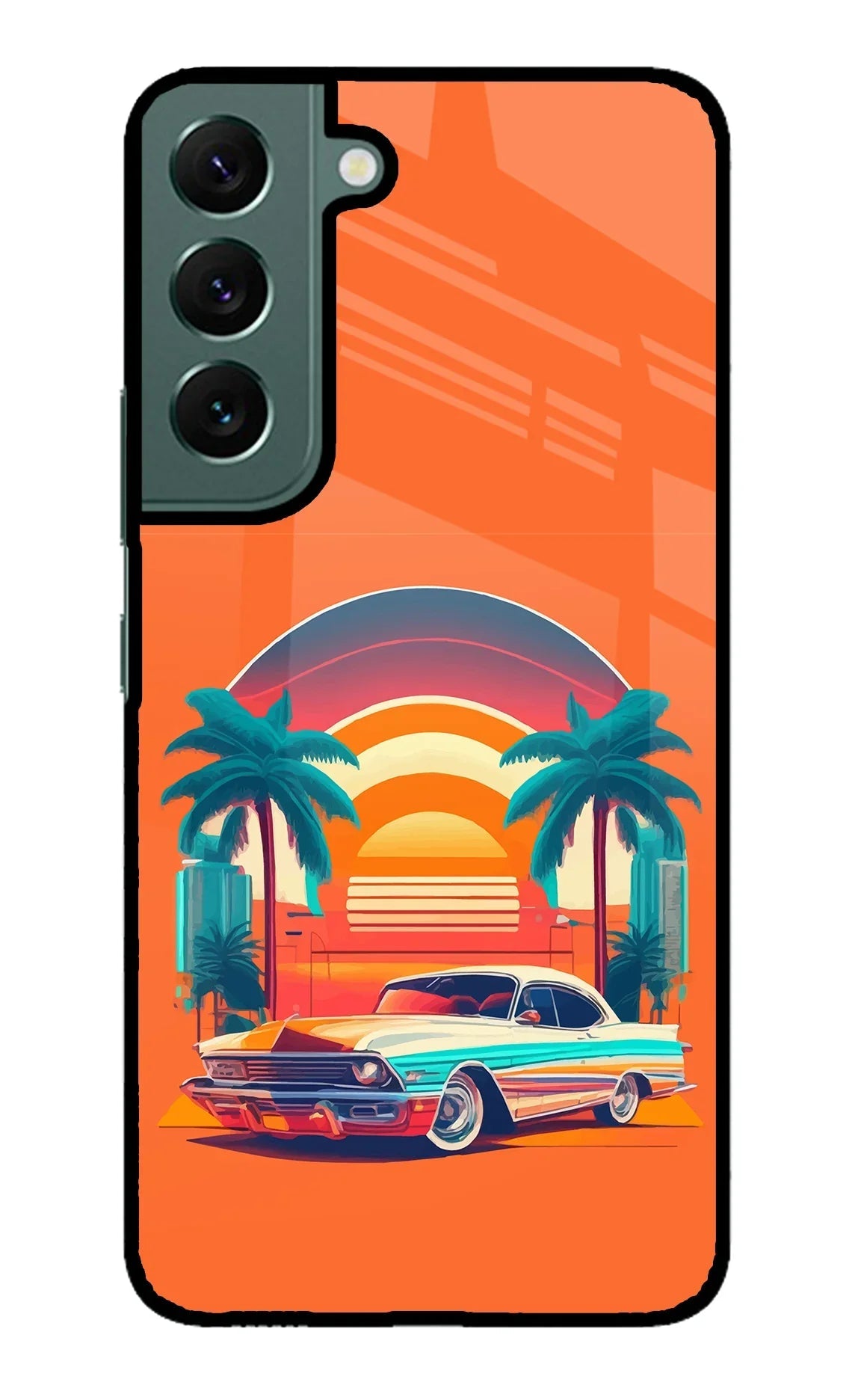 Palm Drive 80s Samsung S22 Plus Glass Case