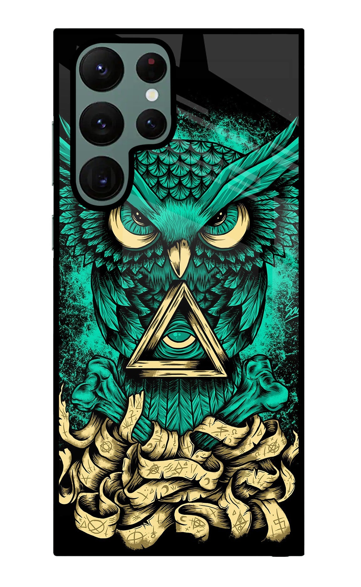 Green Owl Samsung S22 Ultra Back Cover