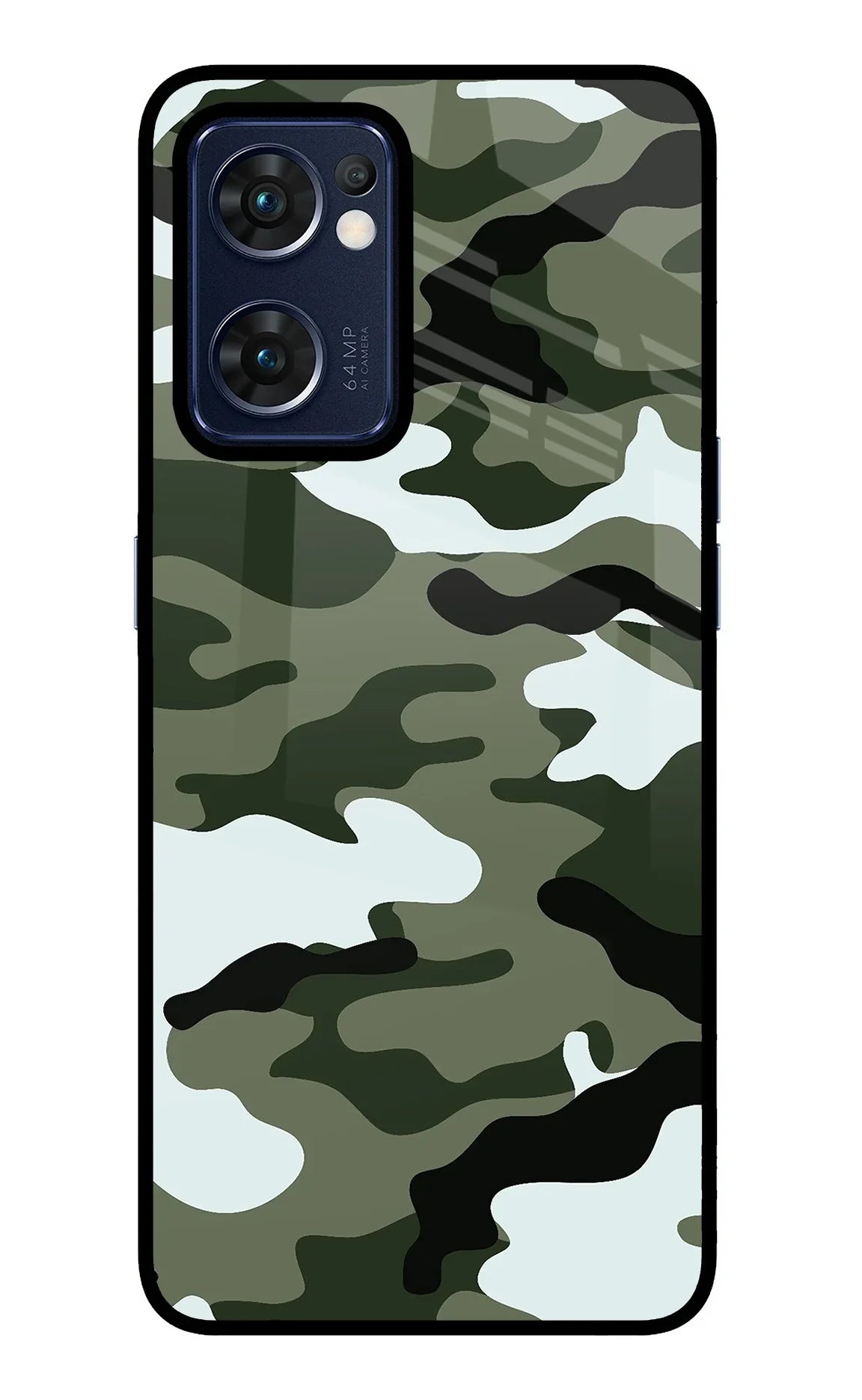 Camouflage Oppo Reno7 5G Back Cover