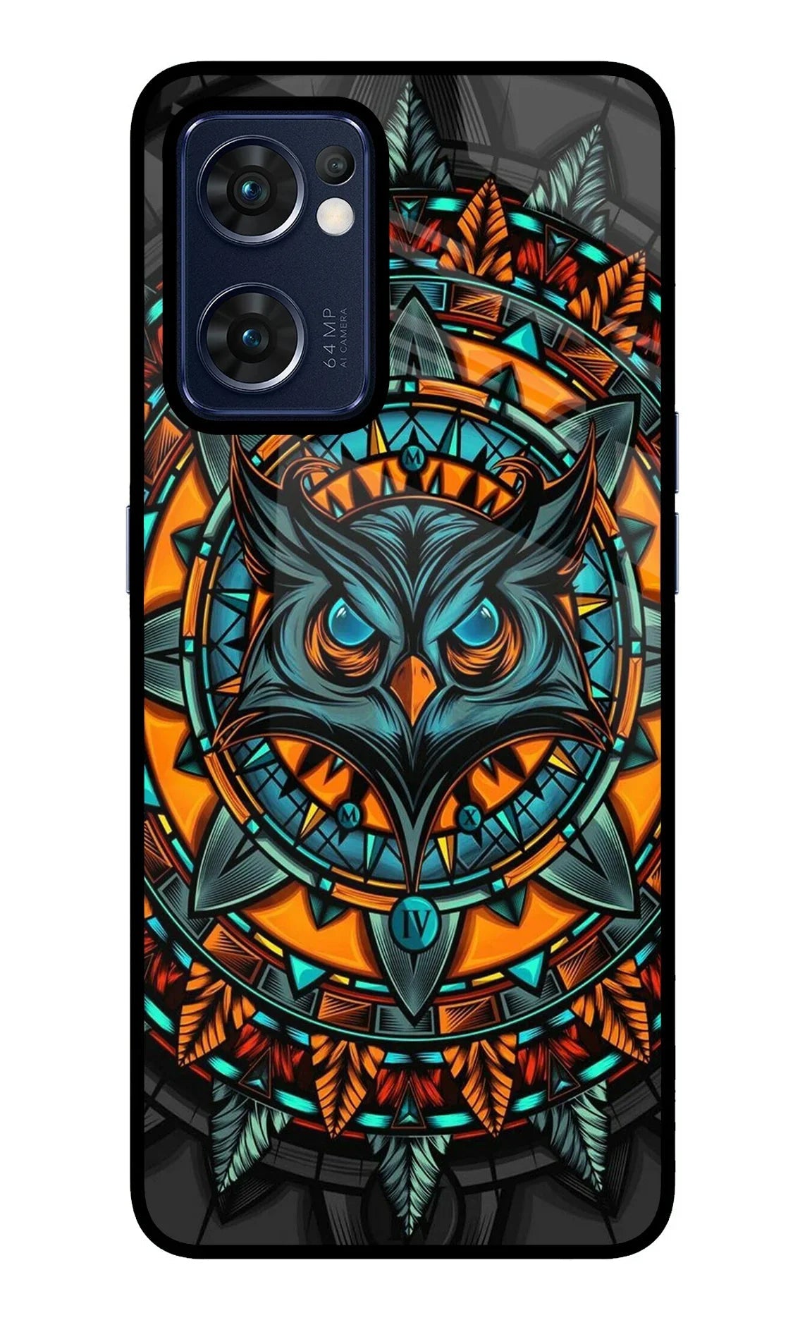 Angry Owl Art Oppo Reno7 5G Back Cover