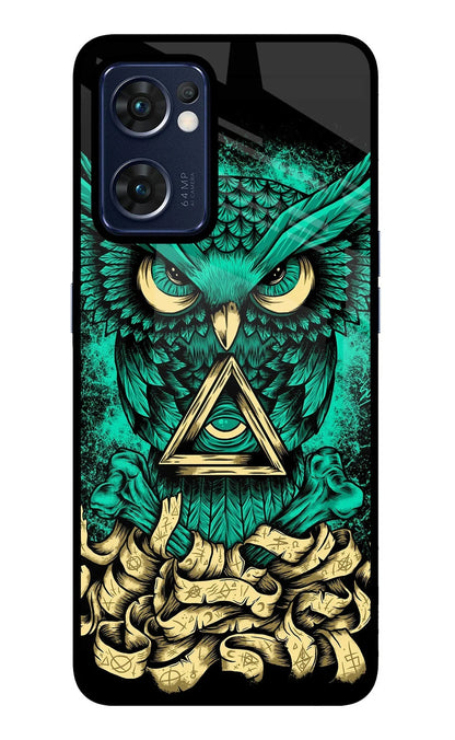 Green Owl Oppo Reno7 5G Back Cover
